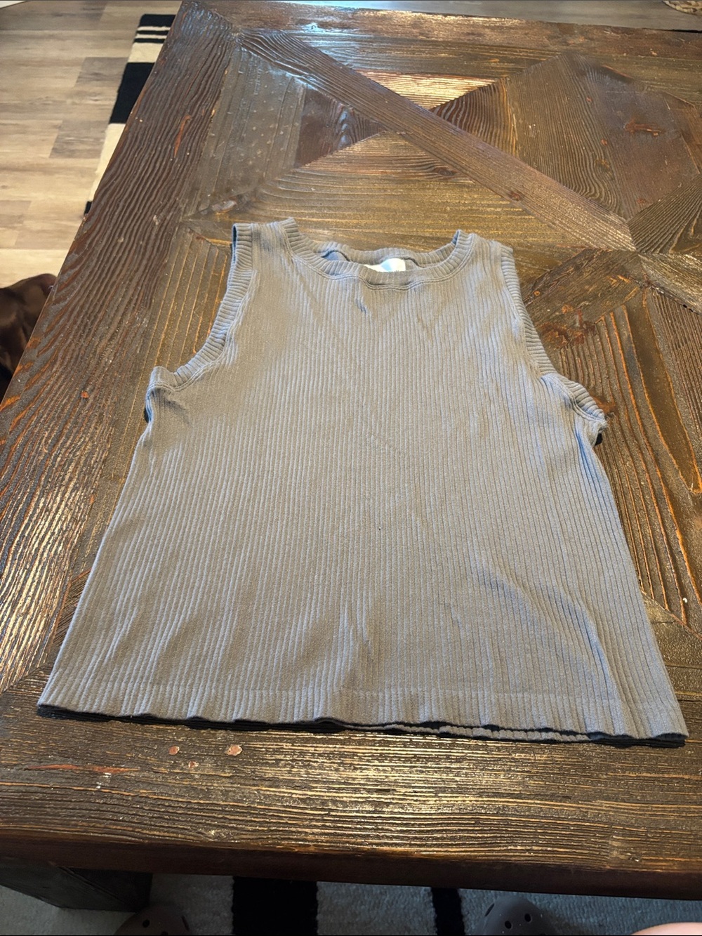 Olive & Oak Women's Ribbed Crewneck Tank - Gray